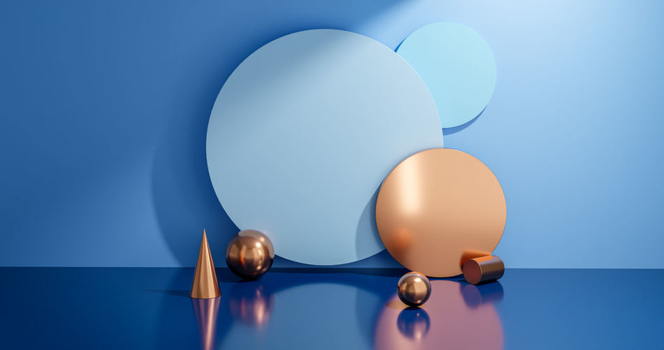 Close-up of balloons against blue background