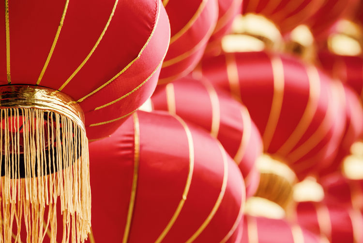 Full frame shot of chinese lanterns