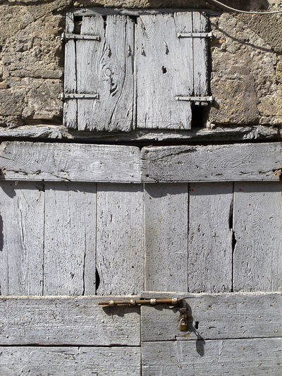 Full frame shot of old wooden door