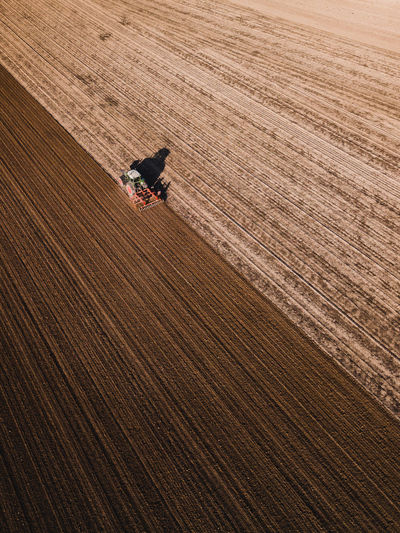 Aerial view of agricultural field