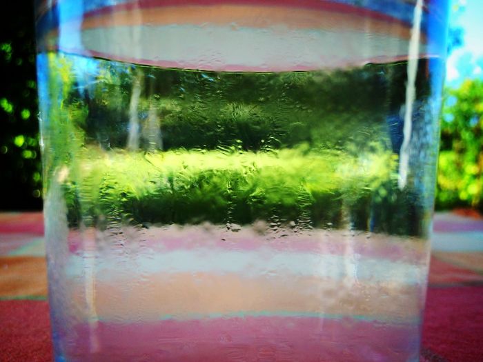 Close-up of drink on glass