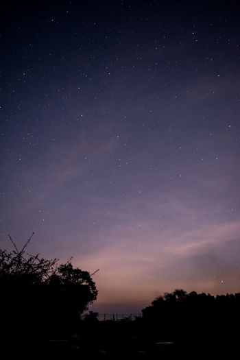 Scenic view of sky at night