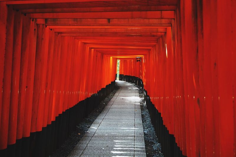 Covered walkway in fushimi inari taisha