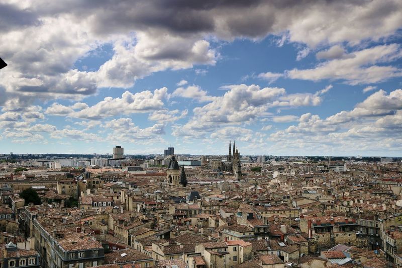 High angle shot of cityscape