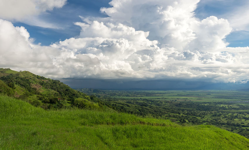 Stormy afternoon over the beautiful cauca valley