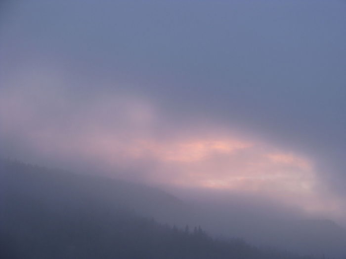 Scenic view of landscape against sky during sunset