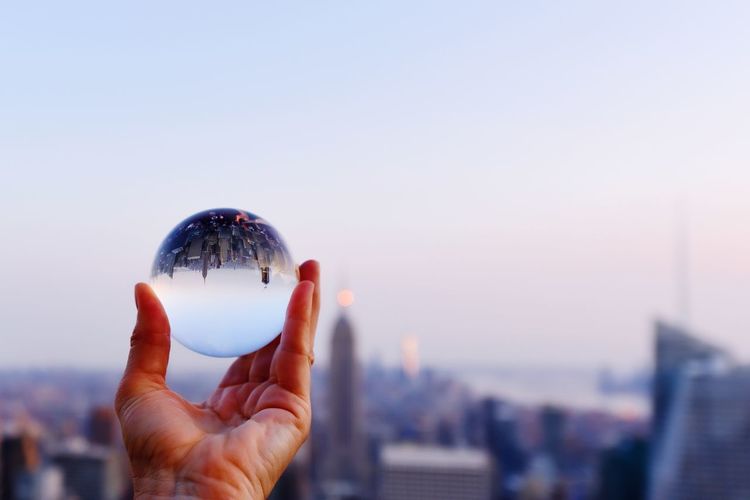 New york-seen through a glass ball