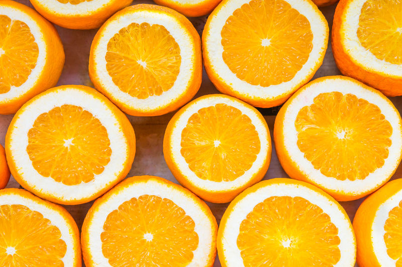 Full frame shot of orange fruits