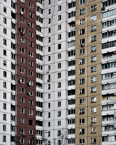 Low angle view of buildings in city