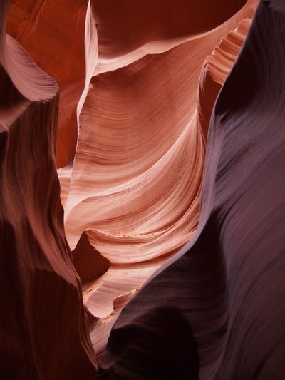 Rock formations at lower antelope canyon