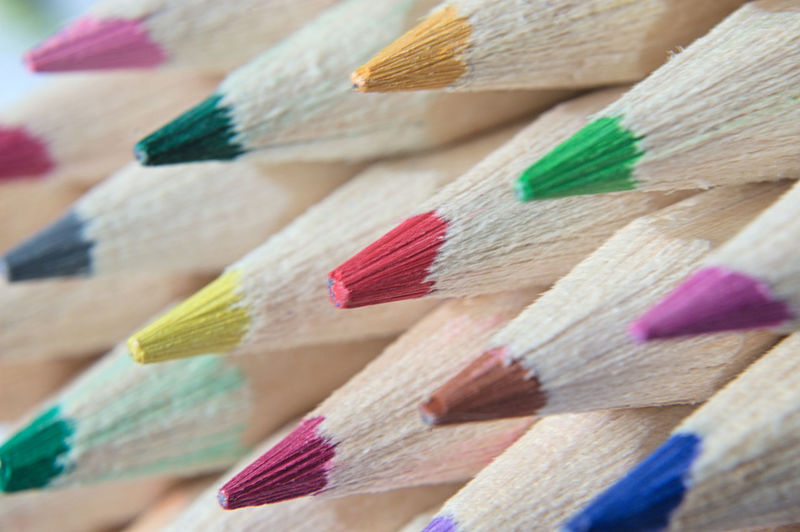 Close-up of colored pencil