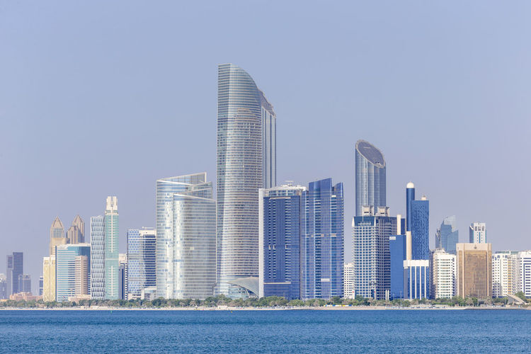 Abu dhabi cityscape during bright sunny day