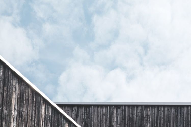 Low angle view of building against sky