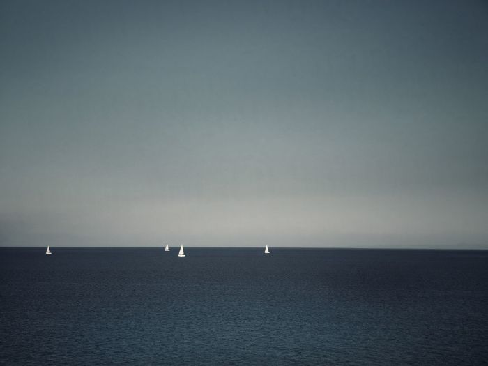 Sailing boats in the ocean 