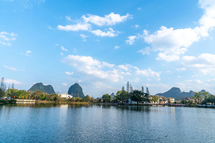 Mountains and lakes in guilin, guangxi, china