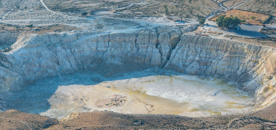 Volcanic crater stefanos in the lakki valley of the island nisyros greece