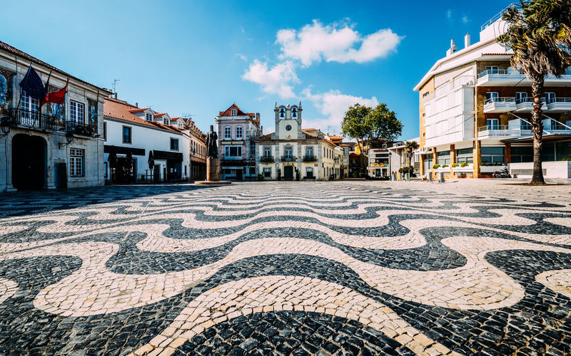 Main square in cascais, portugal