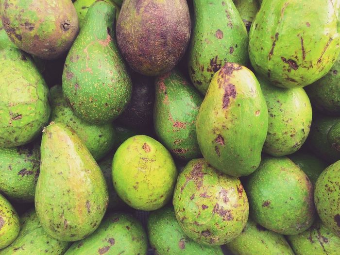 Detail shot of avocadoes