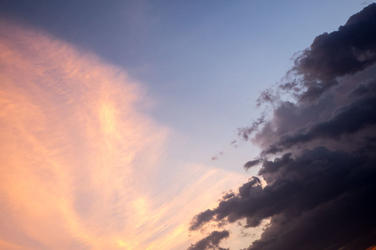 Low angle view of sky during sunset