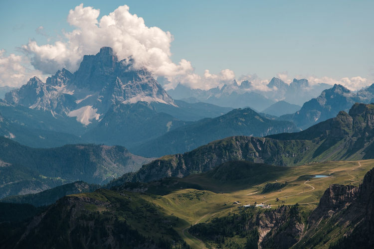 Val cordevole view from sass pordoi - alto adige sudtirol - italy