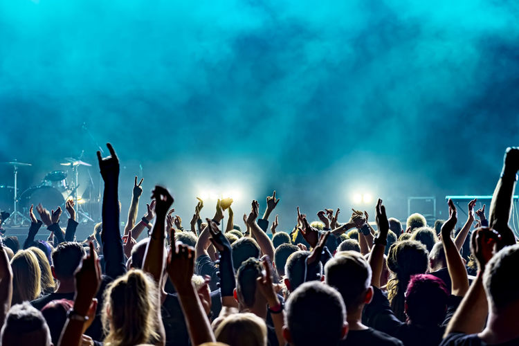 Crowd at music concert
