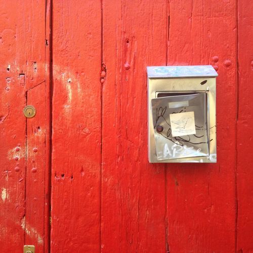 Close-up of closed door