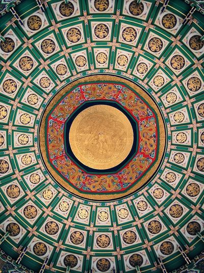 Low angle view of ceiling