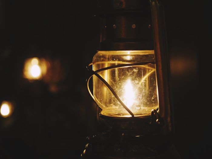 Close-up of illuminated light bulb