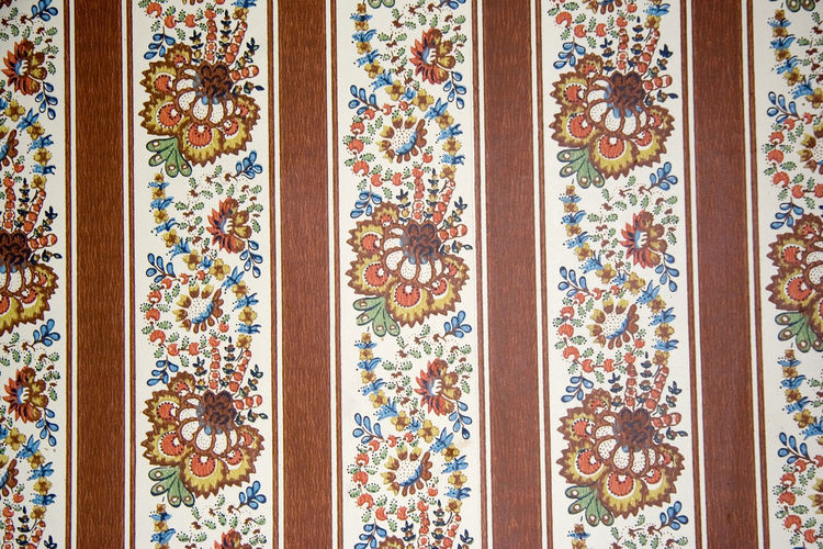Full frame shot of floral patterns on wall