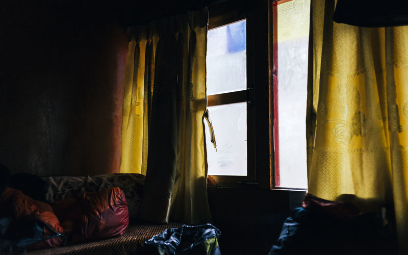 Interior of house. waking up in nepal
