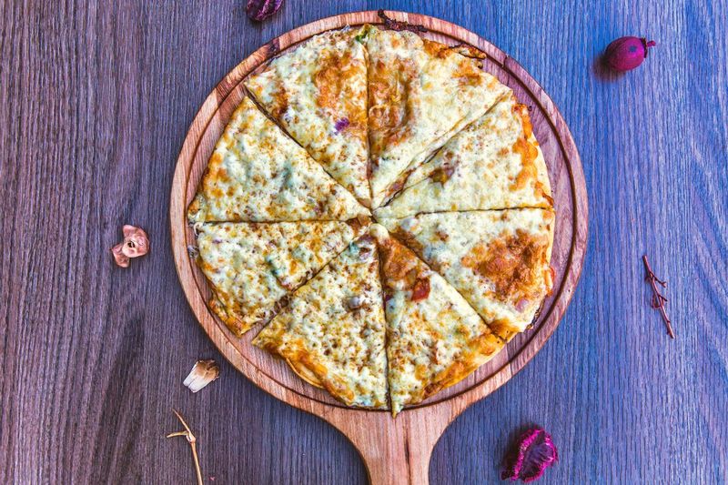 Directly above shot of pizza