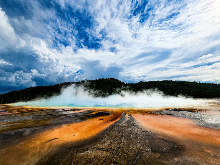 Prismatic spring in yellowstone national park