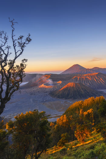 Scenic view of landscape during sunset