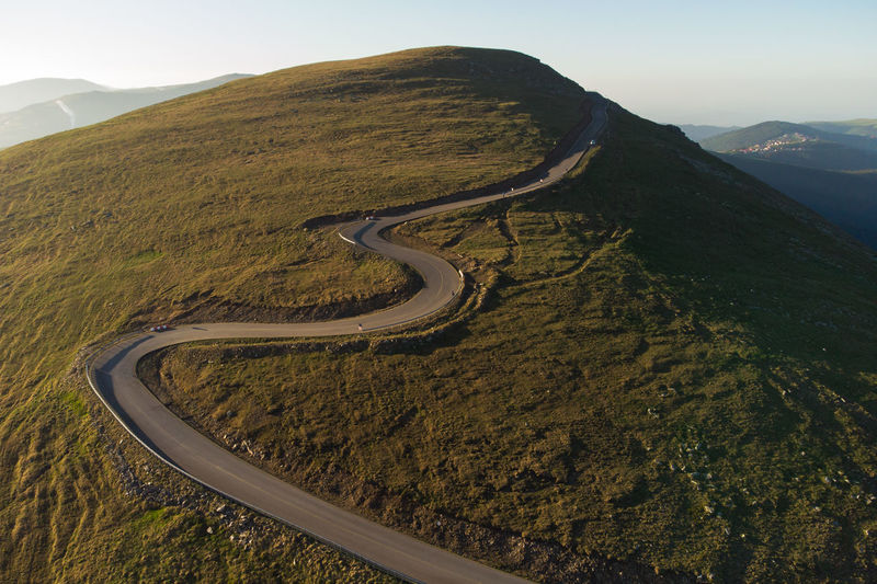 Transalpina mountain road, at sunrise