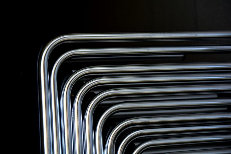 Close-up of metal against black background