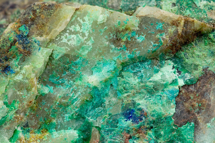 Close-up of blue water on rock