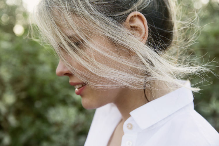 Close-up portrait of a woman