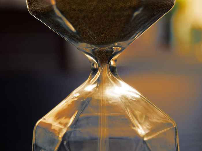Close-up of hourglass