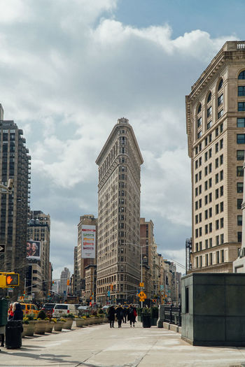 Modern buildings in city against sky new york flatron