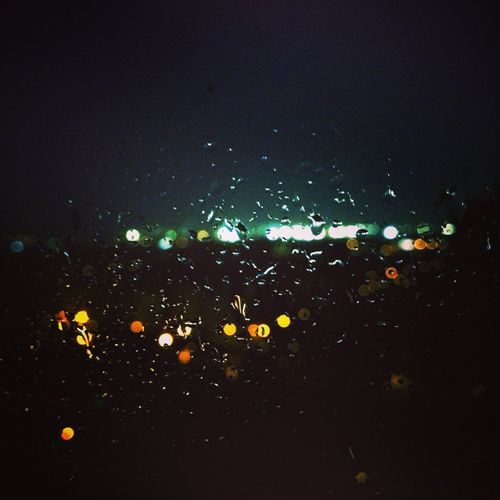 Close-up of water drops on glass