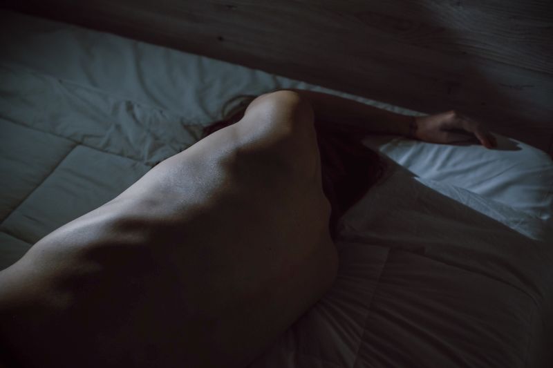 VSCO Cam Shadows & Lights Shadow Real People Bedroom Light And Shadow Light VSCO Portrait Of A Woman Fujifilm X100T FujiX100T Solitude Women Girl Shadows Human Body Part Indoors