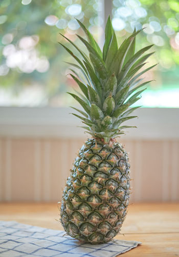 Close-up of pineapple on the table