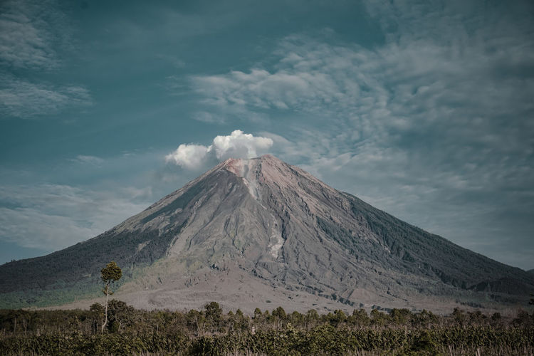 Mount semeru erupts