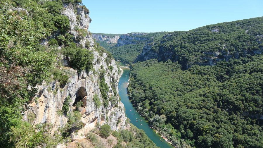 High angle view of gorges ardeche