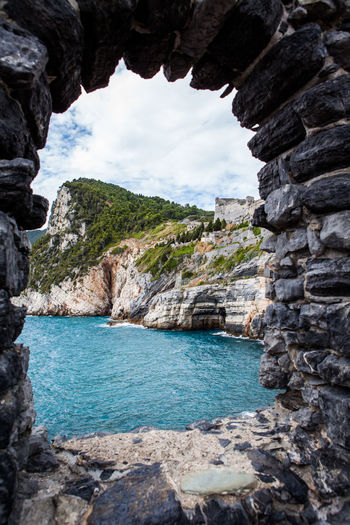 Rocky coastline in italy