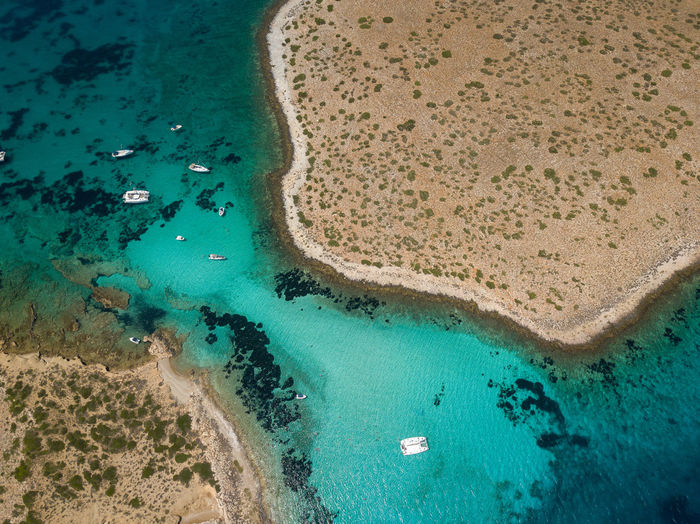 Aegean sea from above, greece