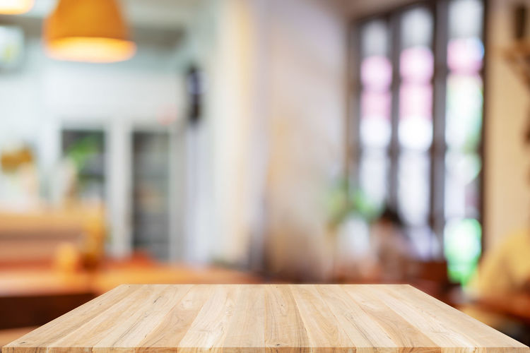 Close-up of empty table in restaurant
