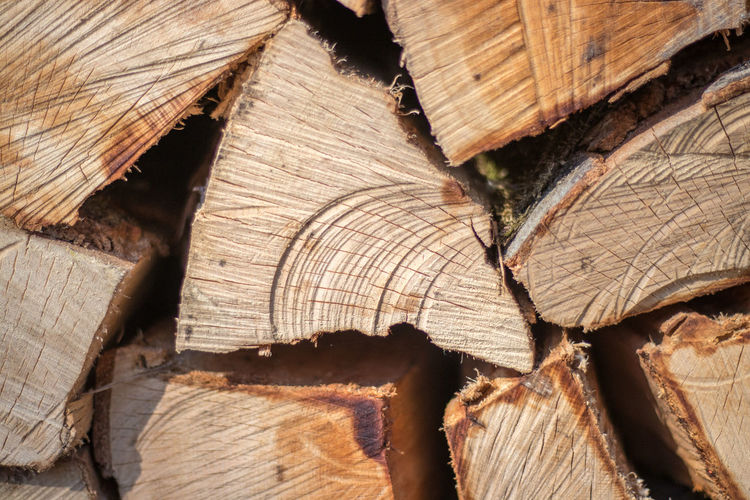 Full frame shot of logs