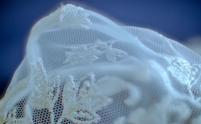 Close-up of white textile