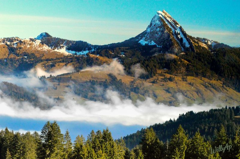 Panoramic view of mountains against sky
